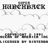 Super Hunchback back cover for GameBoy